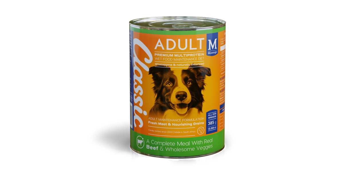 Montego Classic Succulent Beef & Wholesome Veggies Can dog Food 775g