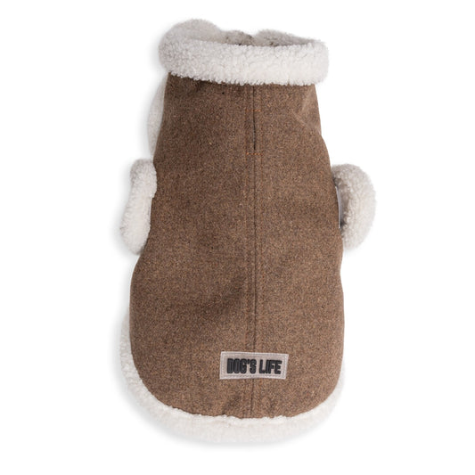 Dogs life wool winter jacket brown M