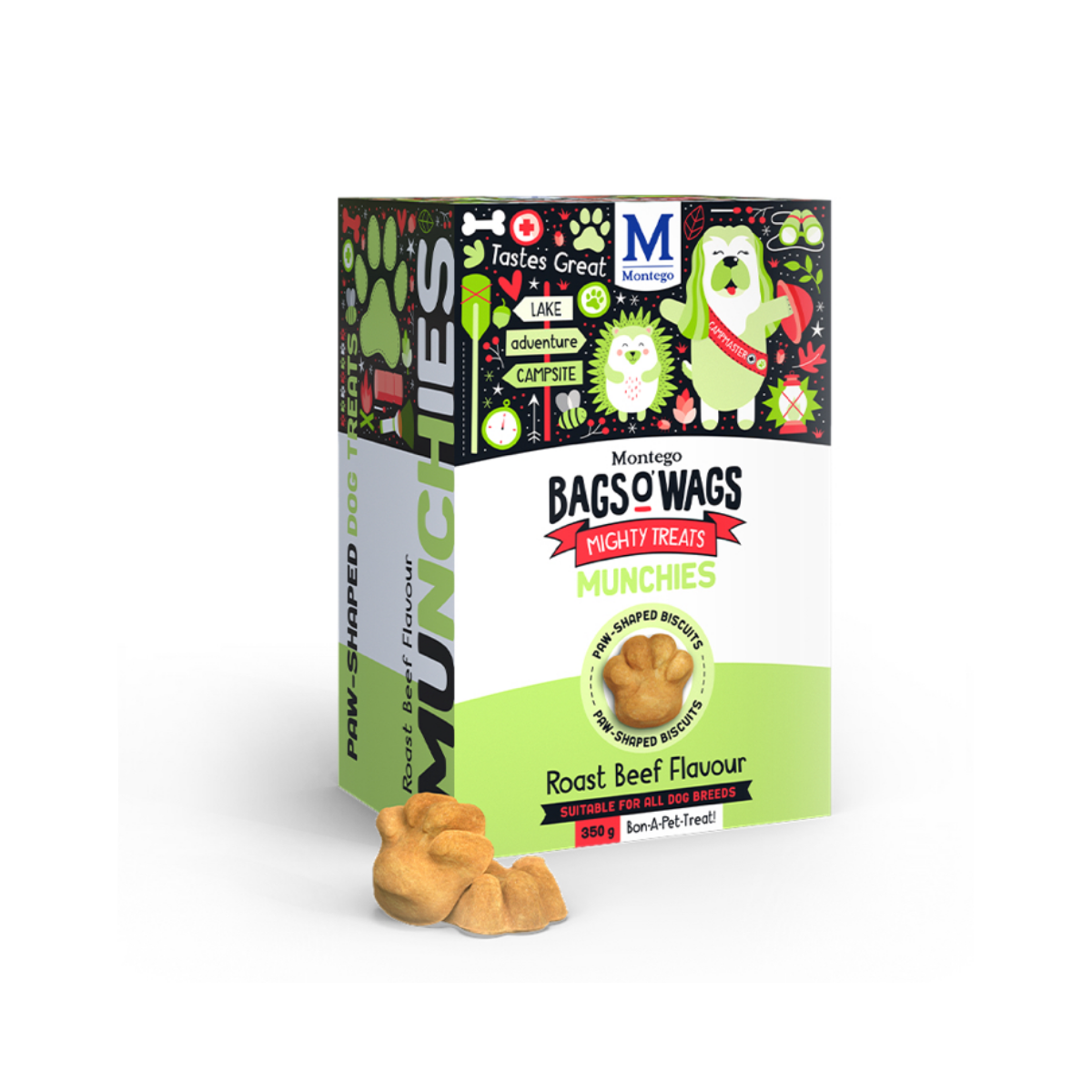 MONTEGO BAGS O WAGS 350g Munchies – Roast beef flavour