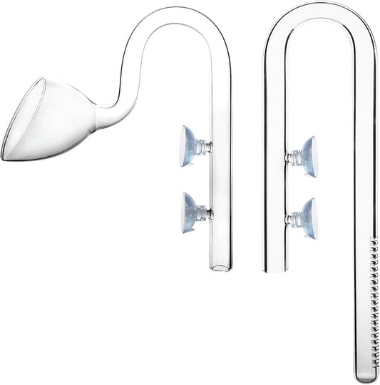 17mm glass lilly pipe with skimmer inflow and outflow combo