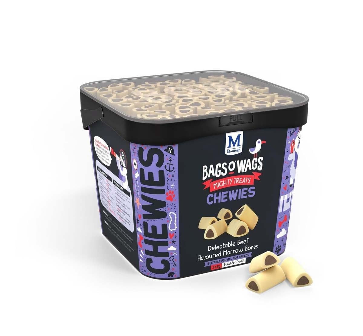 Montego Bags O' Wags - Chewies Marrow Bones Dog Treats 1.5 kg