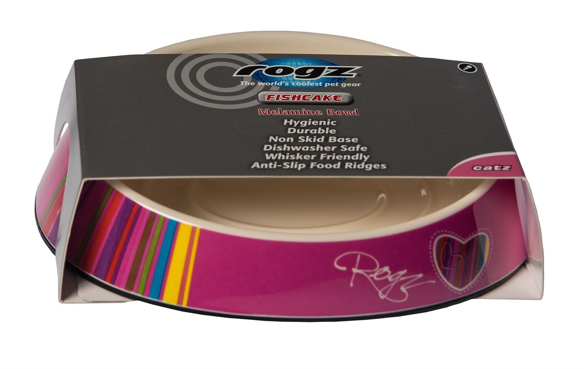 Rogz fishcake bowl candy stripes