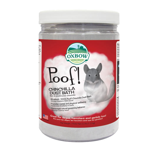 Poof chinchilla bath dust oxbow
