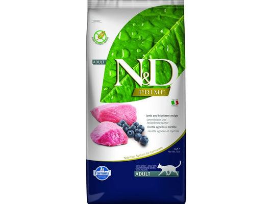 N&D Prime Cat Lamb & Blueberry Adult 5Kg