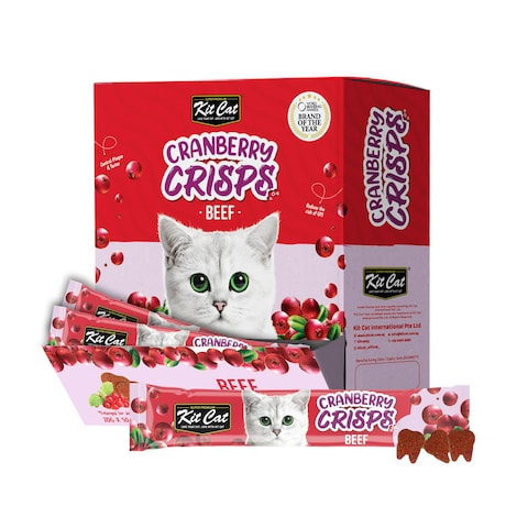 Kit Cat Cranberry Crisps Beef Cat Treats - 50x20g