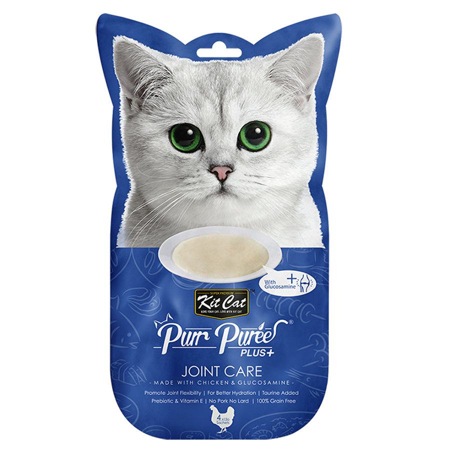 Kit Cat Purr Puree Plus+ Chicken & Glucosamine Joint Care Cat Treats
