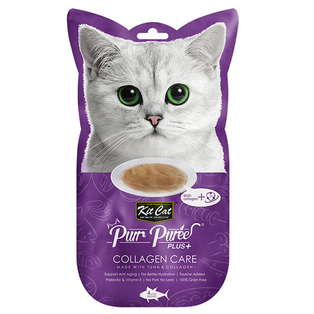Kit Cat Purr Puree Plus collagen care