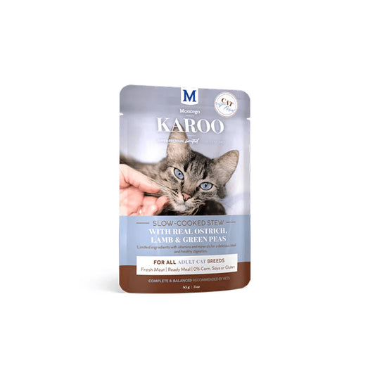 Montego Karoo cat sachet ostrich and lamb