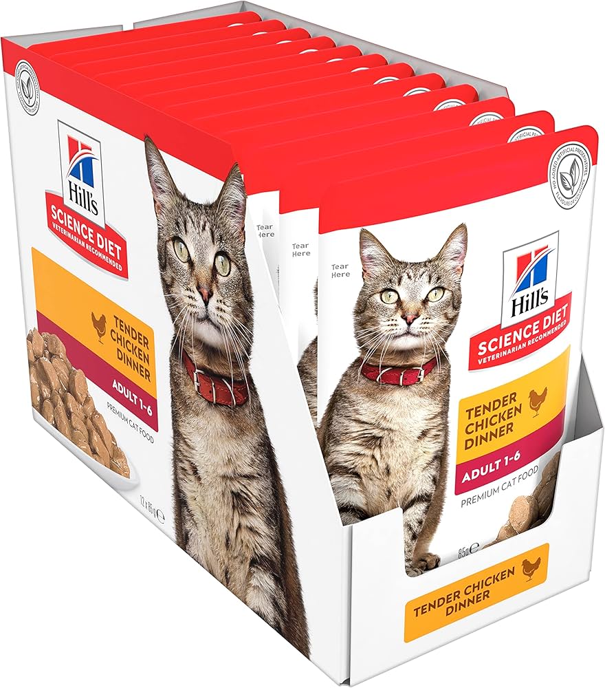 Hills science plan wet cat food adult chicken 85g x12