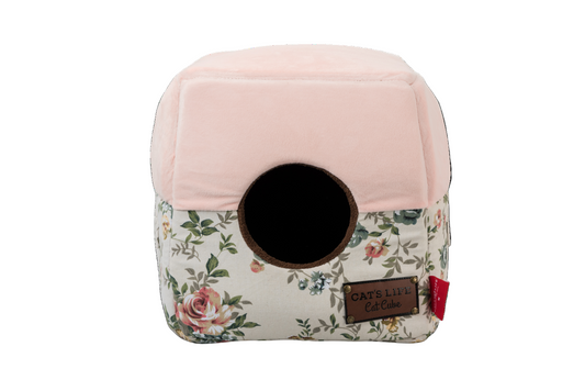 dogs life cat cube pink floral