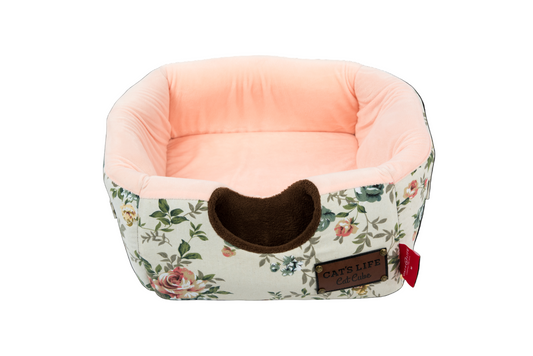 dogs life cat cube pink floral