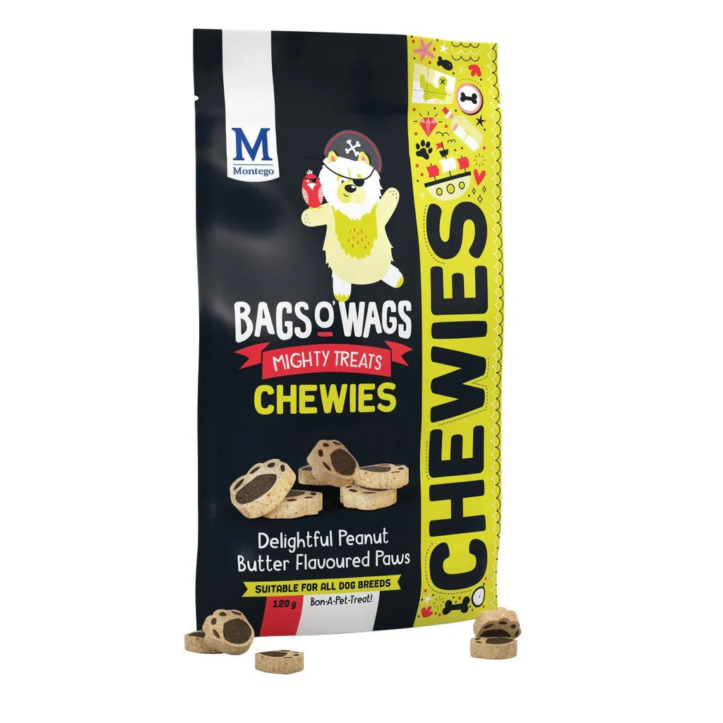 Montego bag o wags peanut butter paws 120g