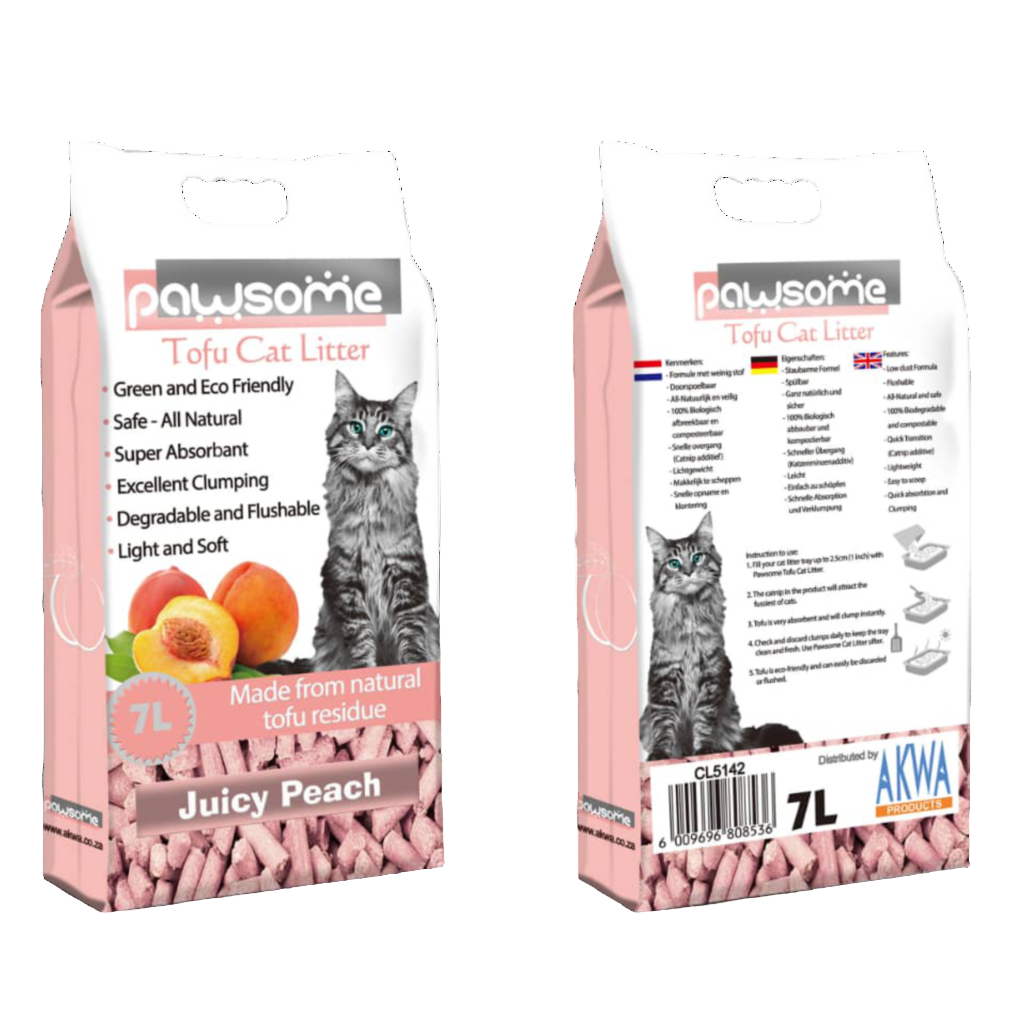 Tofu cat litter peach 7L