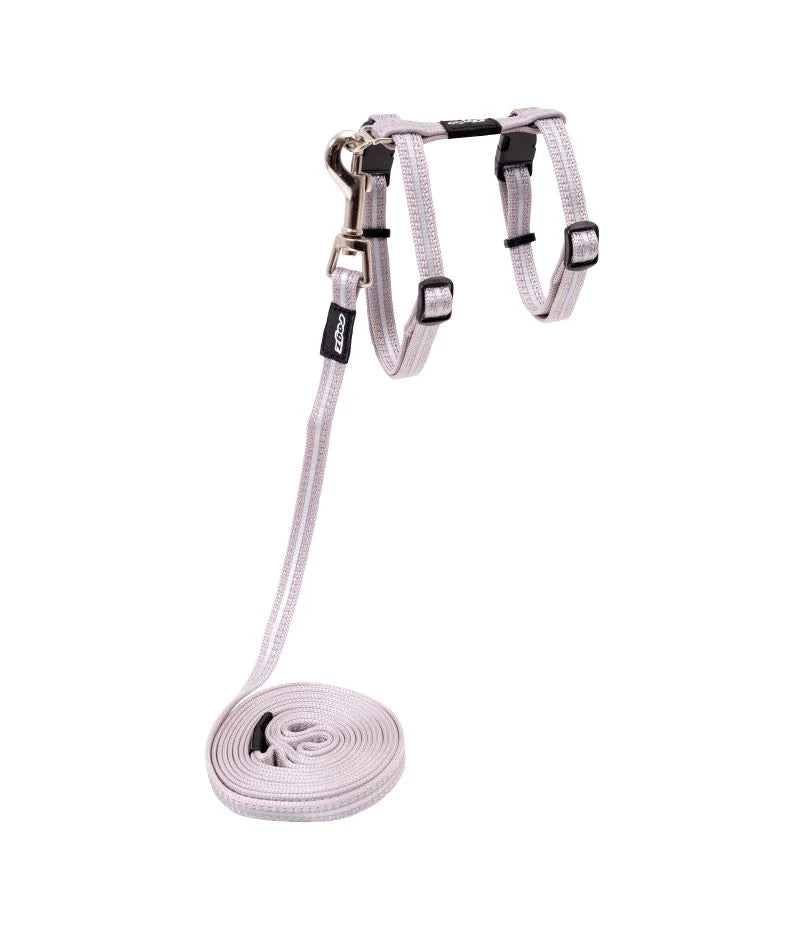 Rogz AlleyCat Control Harness and Lead - Silver