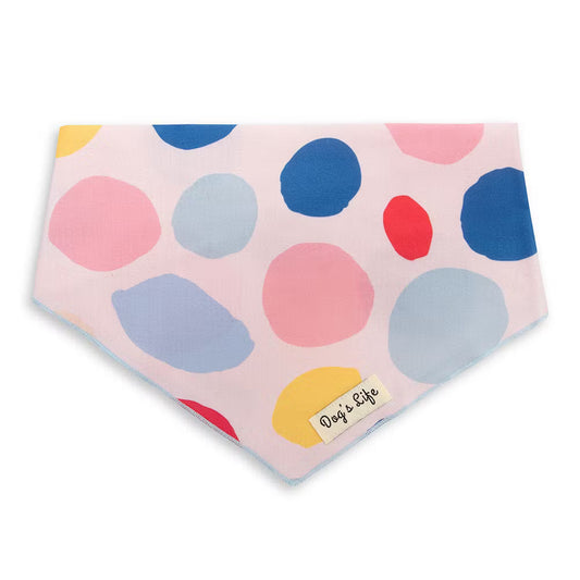 Dogs Life Medium Circles Bandana Pink