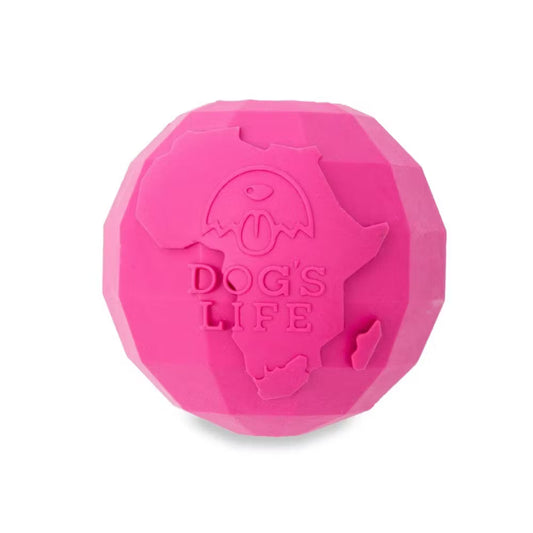 Dogs Life Africa Rubber Ball hot pink s