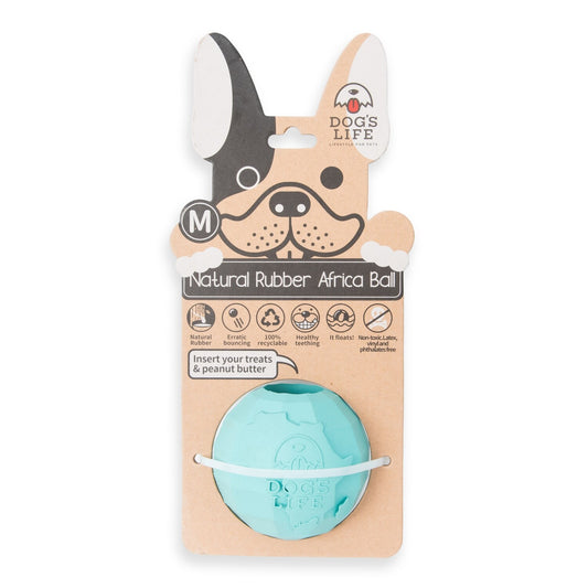 Dogs Life Small Rubber Ball Turquoise S