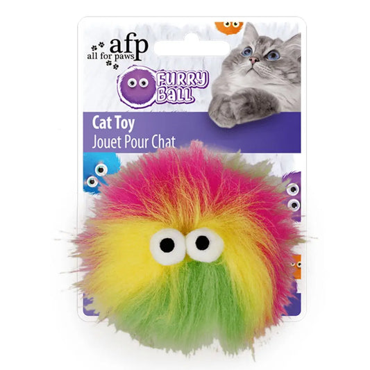 AFP cat fluffy ball yellow