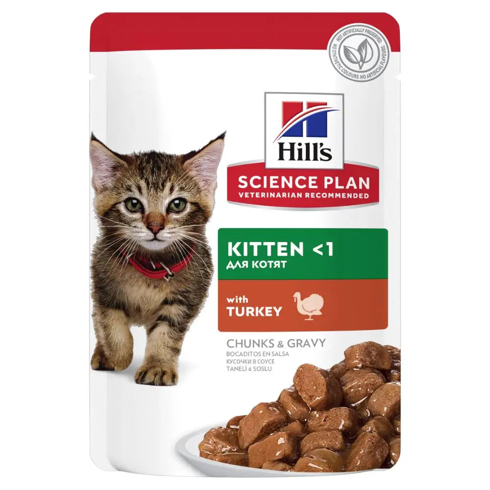 Hills science plan kitten turkey pouches 85g