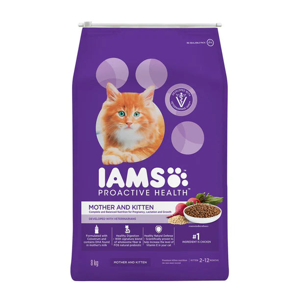 Iams Healthy Mother & Kitten With Chicken Cat Food 1kg