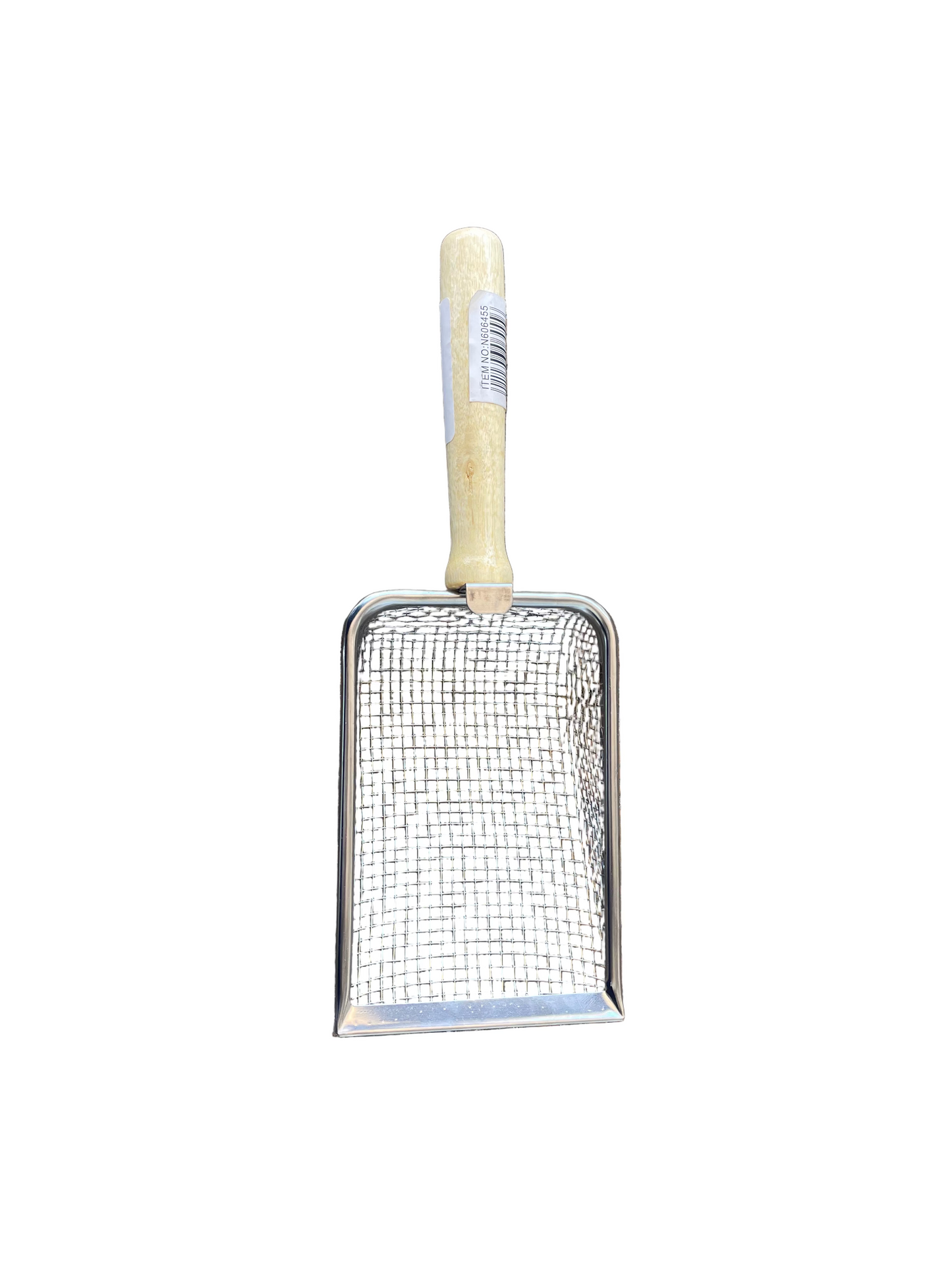 Metal cat litter scoop