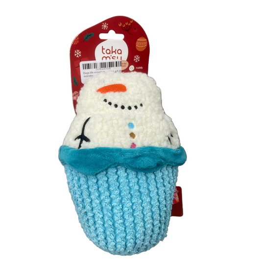 Dogs life snowman cupcake