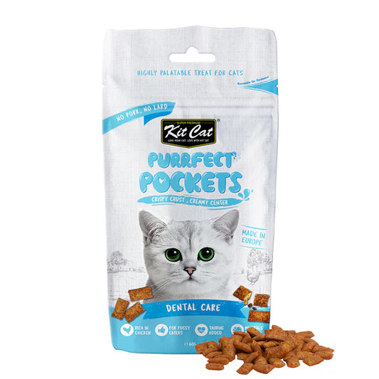 Kit Cat Purrfect Pockets Dental Care Cat Treats - 60 g