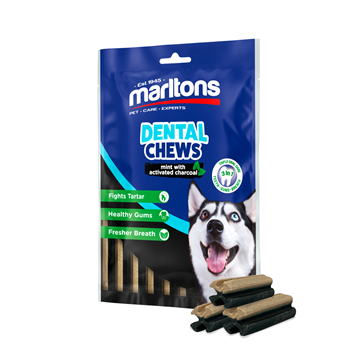 Marltons Dental Chews Mint and Activated Charcoal Dog Treats - 100g