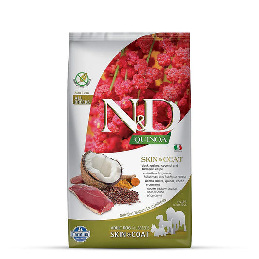 N&D Dog Quinoa Skin & Coat Duck Coconut & Tumeric Adult 2.5Kg