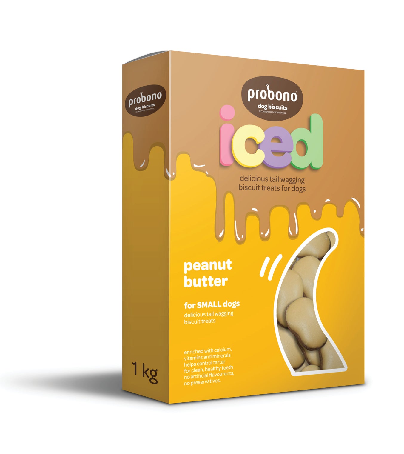Probono Iced Peanut Butter Small Dog Biscuits 1kg