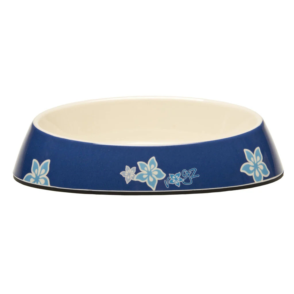 Rogz fishcake bowl blue floral S