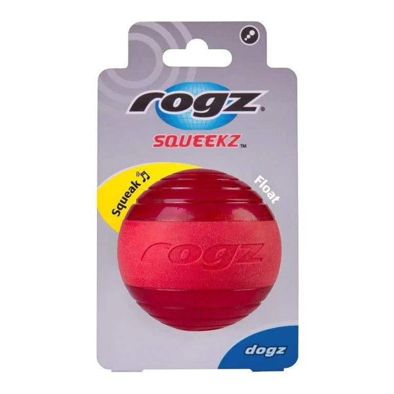 Rogz Squeekz Ball Medium red