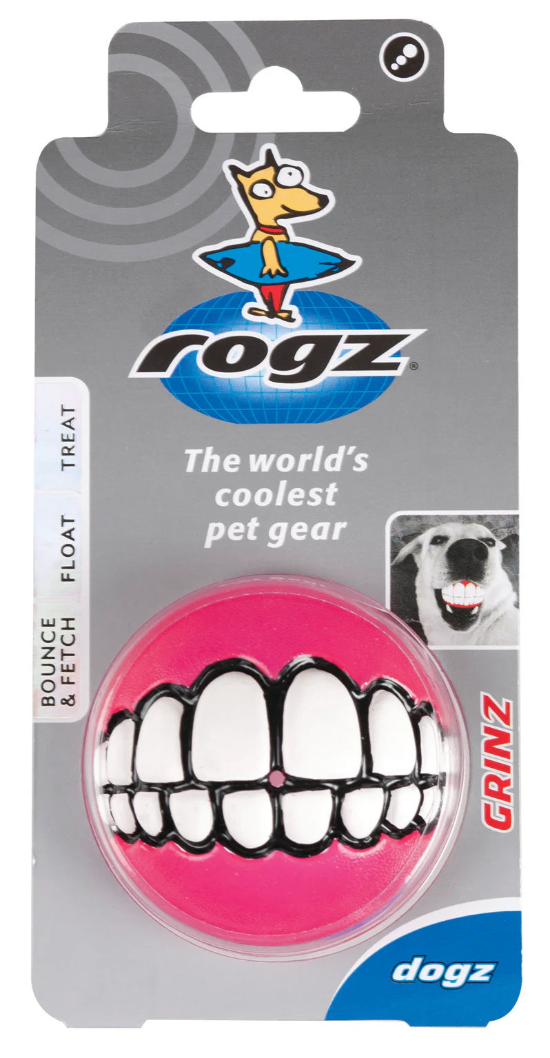 Rogz Grinz Medium Dog Toy pink