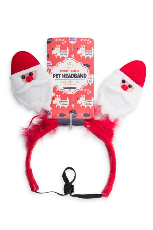 dogs life santa head band