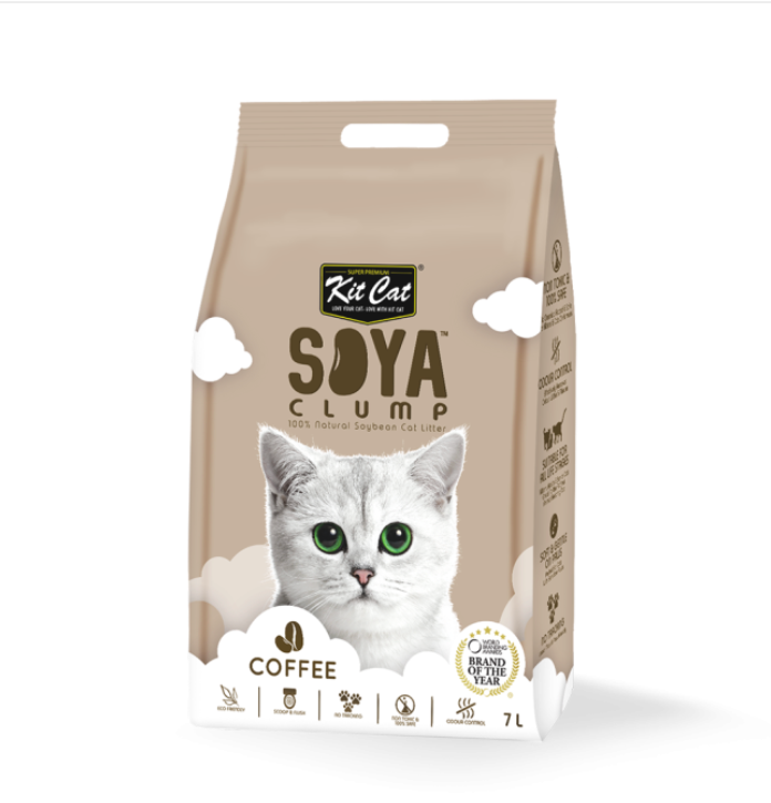 Kit cat soya clumping litter 7L cofee