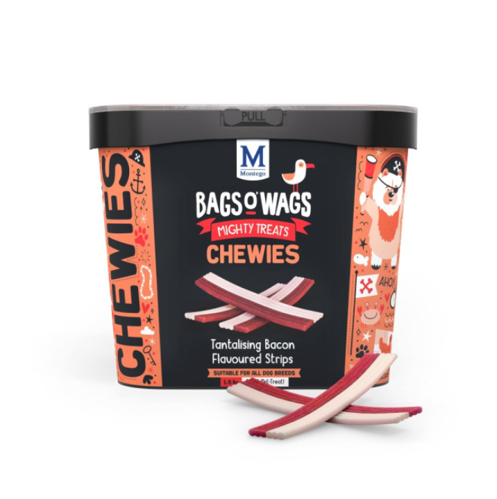 Montego Bags 'O Wags Bacon Flavoured Strips Chewies 1.5kg