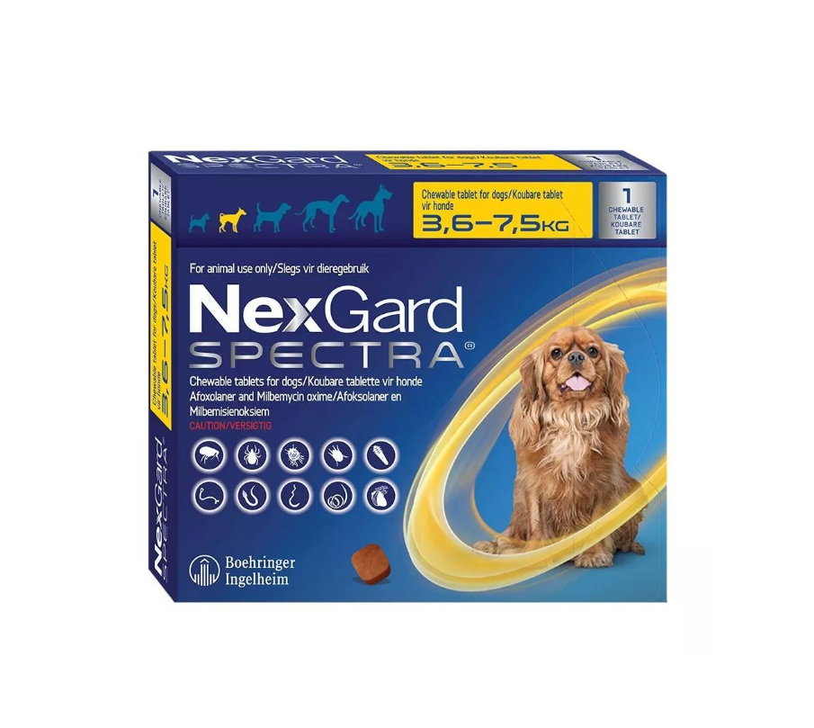 Nexgard Spectra Chewable Tablet - 3.6 - 7.5kg 1pck