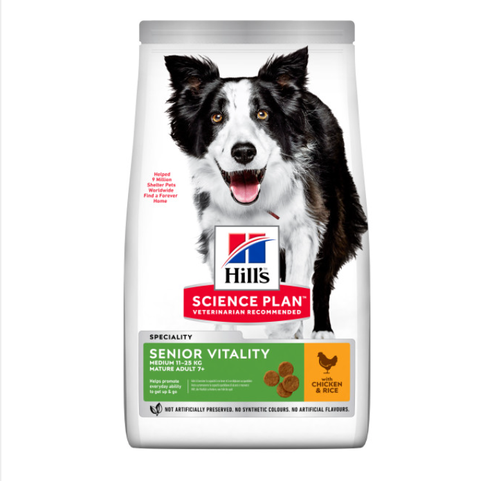 Hills science plan senior vitality chicken medium 2.5kg