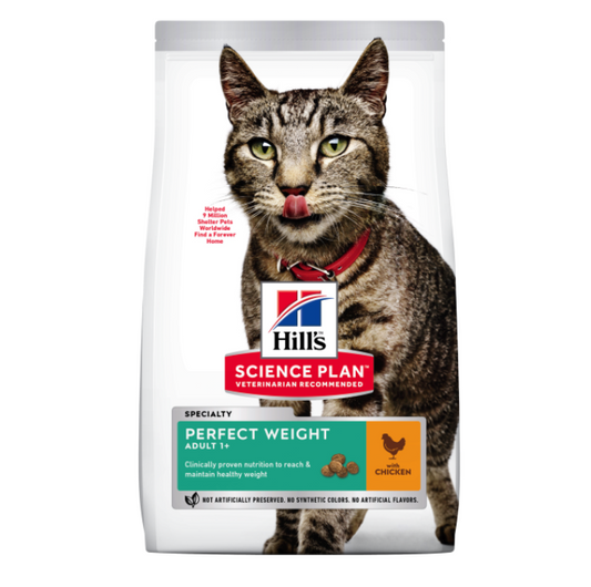Hill's Science Plan Perfect Weight Chicken Adult Cat Food 7kg