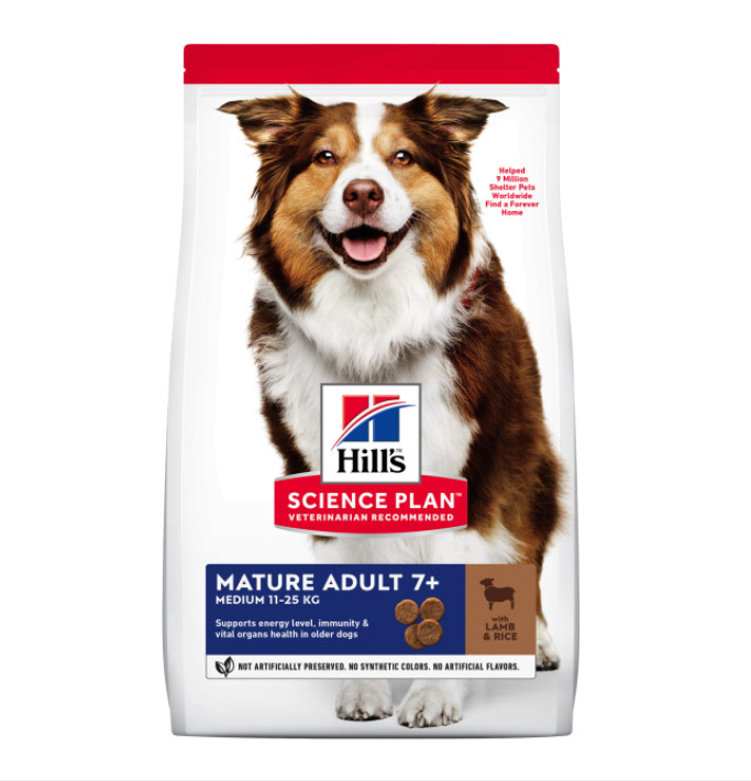 Hill's Science Plan Lamb & Rice Mature Medium Adult 7+ Dog Food 12kg