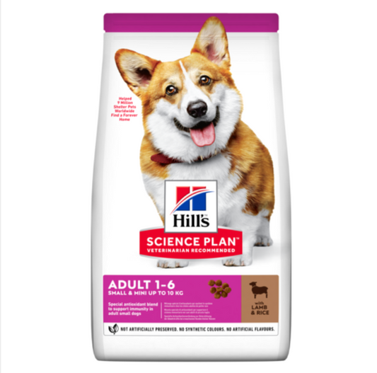 Hills science plan adult dog small and mini lamb and rice 1.5kg