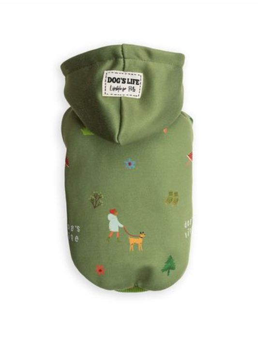 Dogs life nature loving pup winter green XL