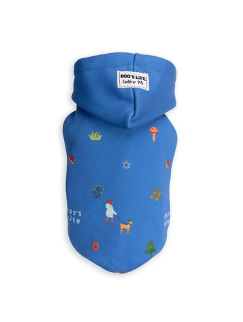 Dogs life nature loving pup winter blue L