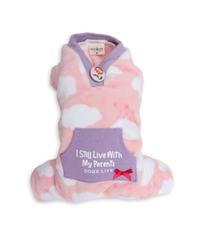 Dogs life cloud with hearts pink s