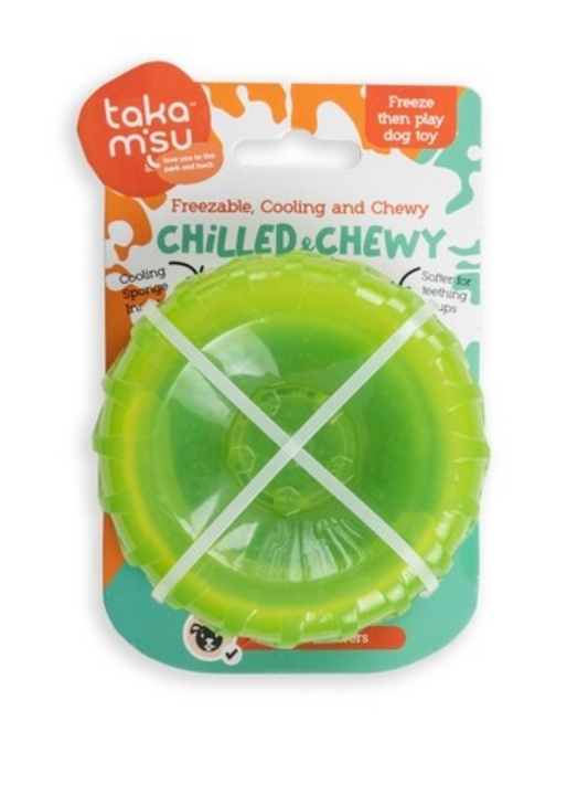 dogs life green tire toy