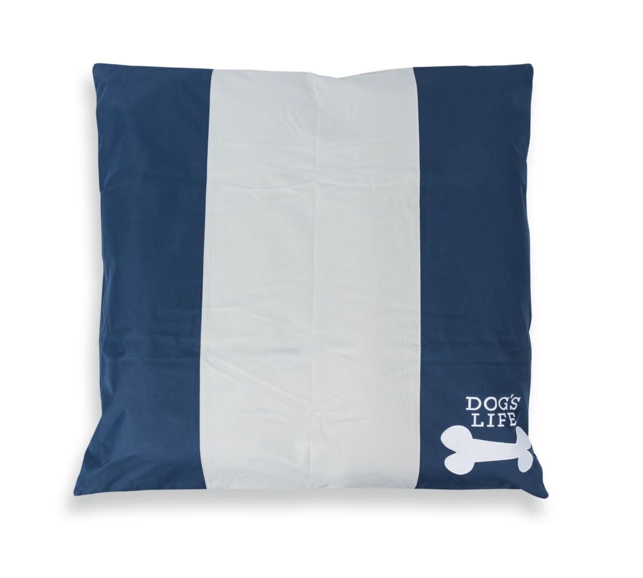dogs life dog bed cushion square bone blue M