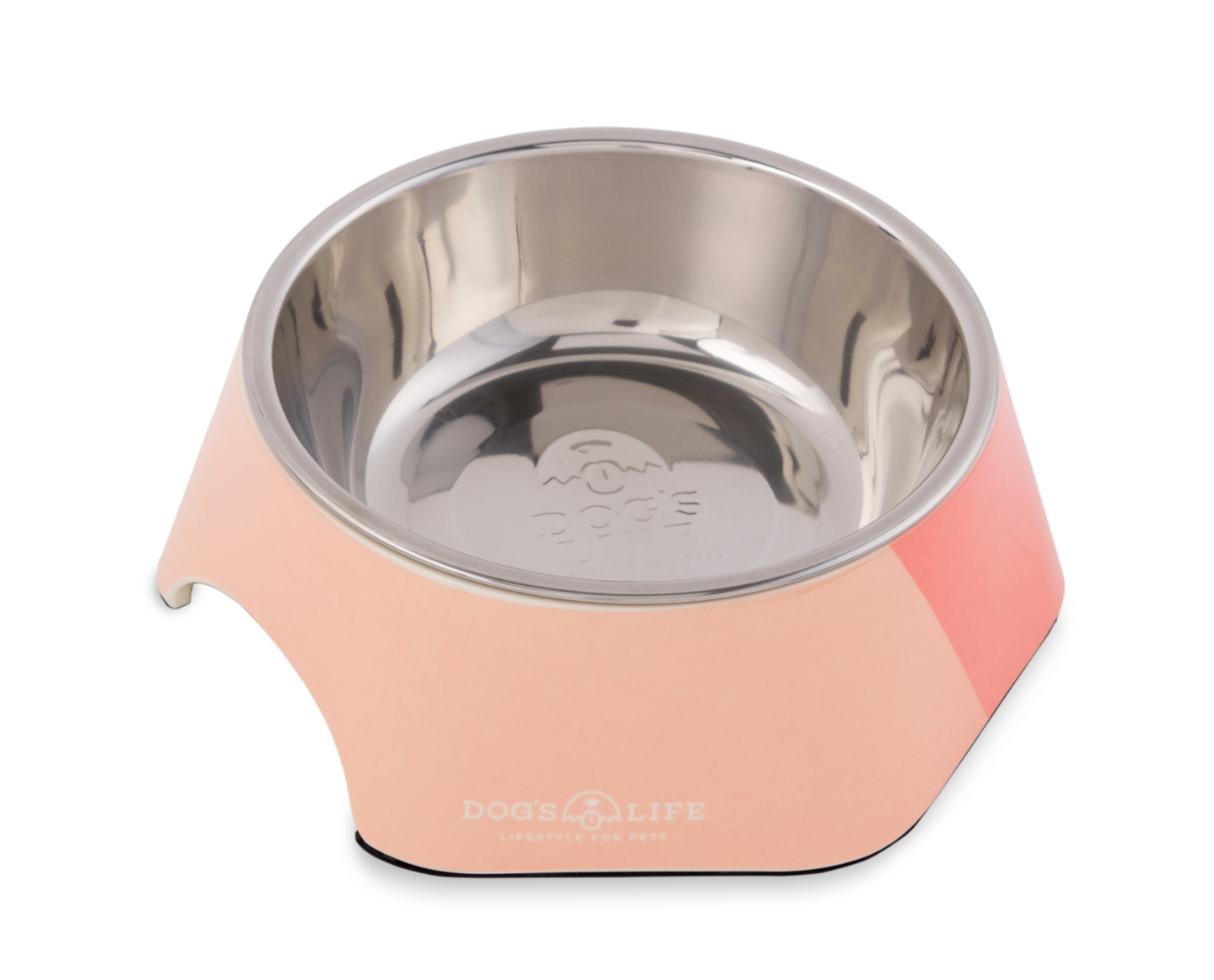 dogs life bowl melamine pink S