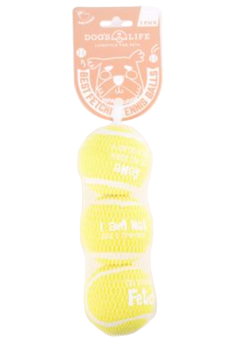 Dogs life Best fetch it tennis balls Yellow M