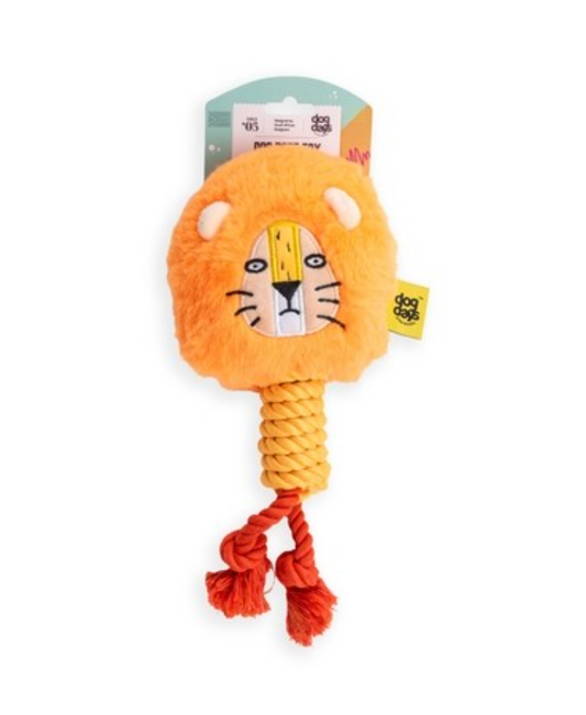 Dogs life toy lion with rope