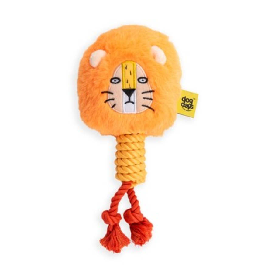 Dogs life toy lion with rope